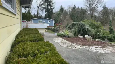 side view looking at the front entrance