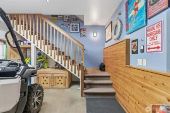 stairs from garage to main level