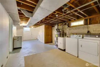 Tons of space in utility area. Washer & dryer included