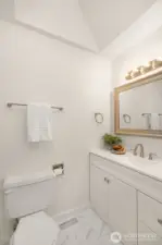Hallway Bath w/Vaulted Ceiling and Skylight