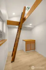 Inside Backyard Office/Loft Space