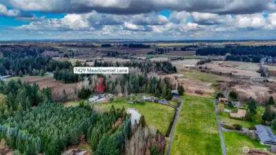 Ariel view of the property and airstrip to provide orientation