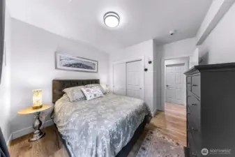 Bedroom 1 downstairs just right of office