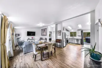 ADU open concept living space - all new flooring and paint throughout the home.