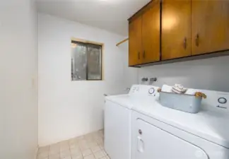 Laundry room, with utility sink, on the main level.