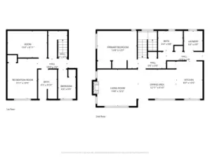 Floor plan - Second floor is main level - 1st level is daylight basement and garage level.