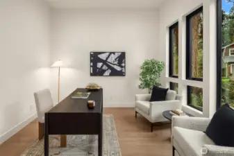 A private home office completes the main floor.