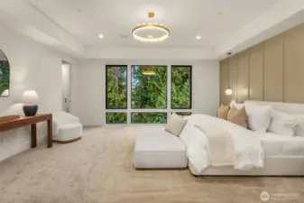 The primary suite is a true retreat — spa-caliber amenities and a showpiece closet.