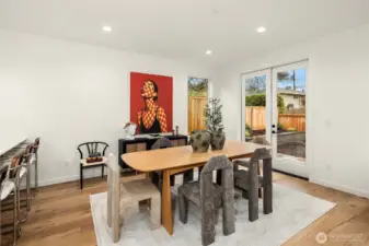 Spacious main floor kitchen, living & dining area