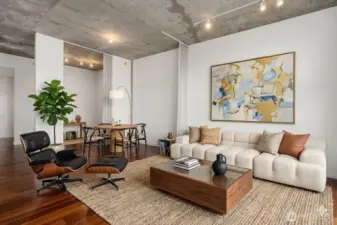 Virtually Staged - Great room re-imagined