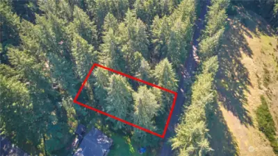 Aeral View of Subject Property. Lines are Approximate.