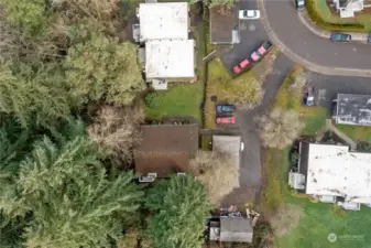 There's a maintenance utility shed the management is allowed access via the driveway.