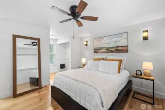 Loft Style Primary has  generous closet space