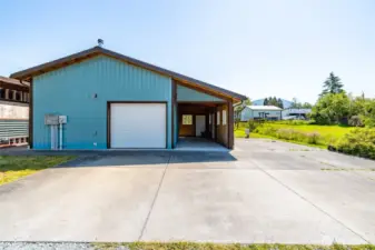 Shop space plus a carport.