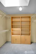 A look at the walk-in closet for the Primary bedroom.