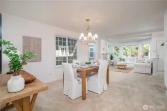 Formal dining room that can handle your big gatherings
