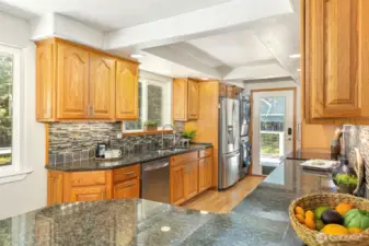 Easy entertaining with a french door leading to the south deck area!