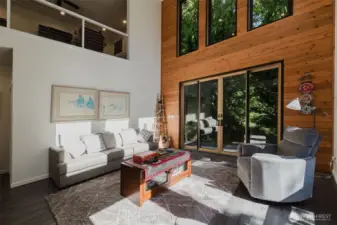 The living area is flooded with natural light!