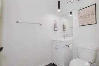 Powder Room on main floor, easy access from the great room.