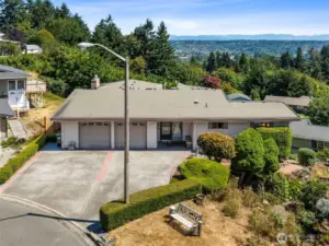 The driveway, garage & main floor living area is 100% level. Zero stairs!