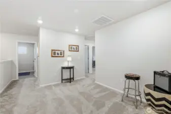 Great loft area for music, playroom or game room.