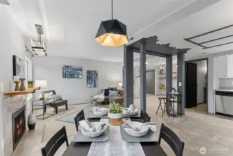 From the opposite corner of the home, the expansive layout places this incredibly affordable condo above the rest in it's category regarding living space for many lifestyles and uses. Room for your special style.