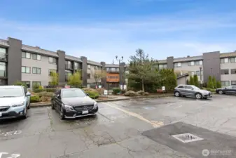 Each unit also has one off-street parking space included. To the right of the photo you'll find a second access door that heads on set of stairs right up to unit 217. Super easy loading and unloading access or take the elevator.