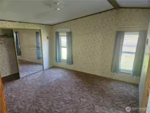 The main bedroom with a large closet.