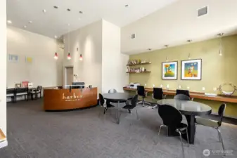 Concierge and mail and package room are located just below the fitness area.