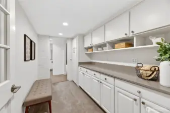 Another view of this room that offers excellent storage.