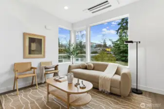 Recessed mini-split for sleek and efficient heating and cooling.