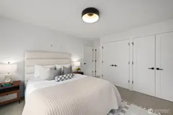 Double closets + en suite bathroom.