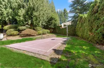 private sportscourt, can be tennis, badminton, volley ball or basketball court