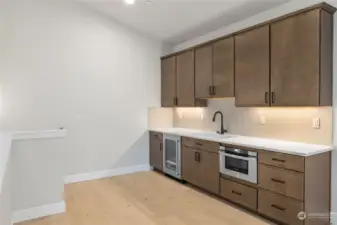 Upper level family room with Kitchenette