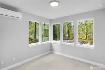 One of two downstairs bedrooms