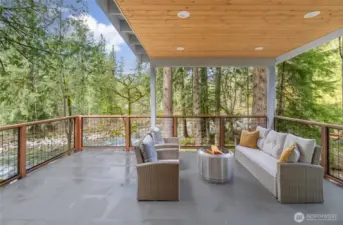 Covered Balcony with River Views - Main Floor