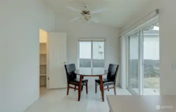 Large walk-in pantry next to breakfast room