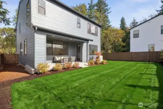 Lovely backyard with southern exposure