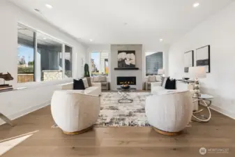 Fireplace makes a statement