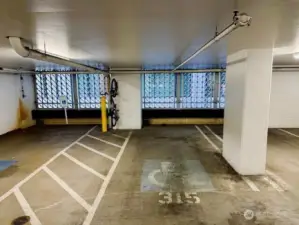 Deeded Parking #315 Extra Wide End easy to park and no door dings!!!