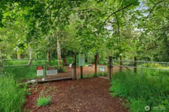 The dog park is private and secure-it even has its own trail to explore. Plus there are additional walking trails throughout Carlyon Beach community for everyone to enjoy.