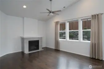 Beautiful view windows to the back yard.