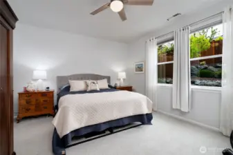 Spacious Primary suite  staged.