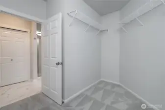 More space in primary closet.