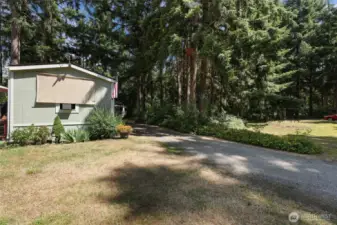 Driveway. Second bedroom