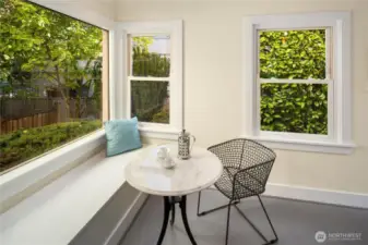 Sunny breakfast nook.
