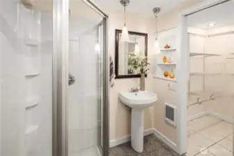 Lower level bathroom.