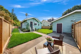 The backyard is a slice of urban paradise