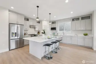 Custom cabinets with designer cabinets and showcase cabinets on top