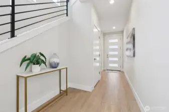 Back to main lobby with designer front door to bring in natural light